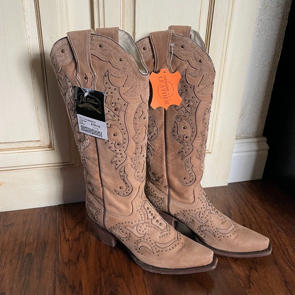 J.B. Dillion Reserve Tan Cowboy Boots